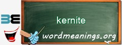 WordMeaning blackboard for kernite